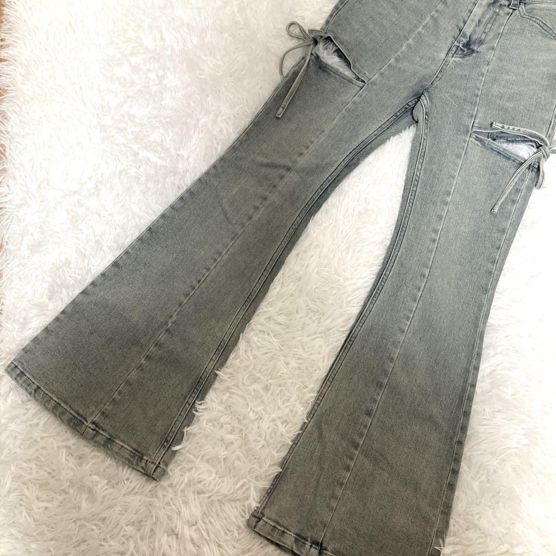 ★極美品★ RESEXXY リゼクシー カットアウトリボンデニムパンツ S