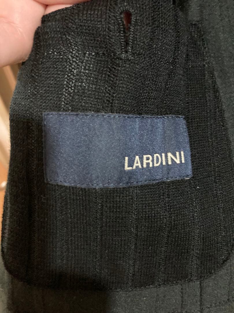 LARDINI ダブルブレストニットジャケット ブラック　春夏向き