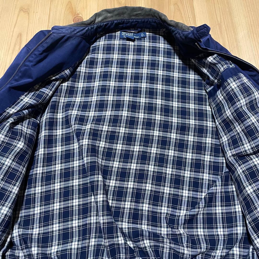 90年代 Ralph Lauren スウィングトップ 襟コーデュロイ ネイビー