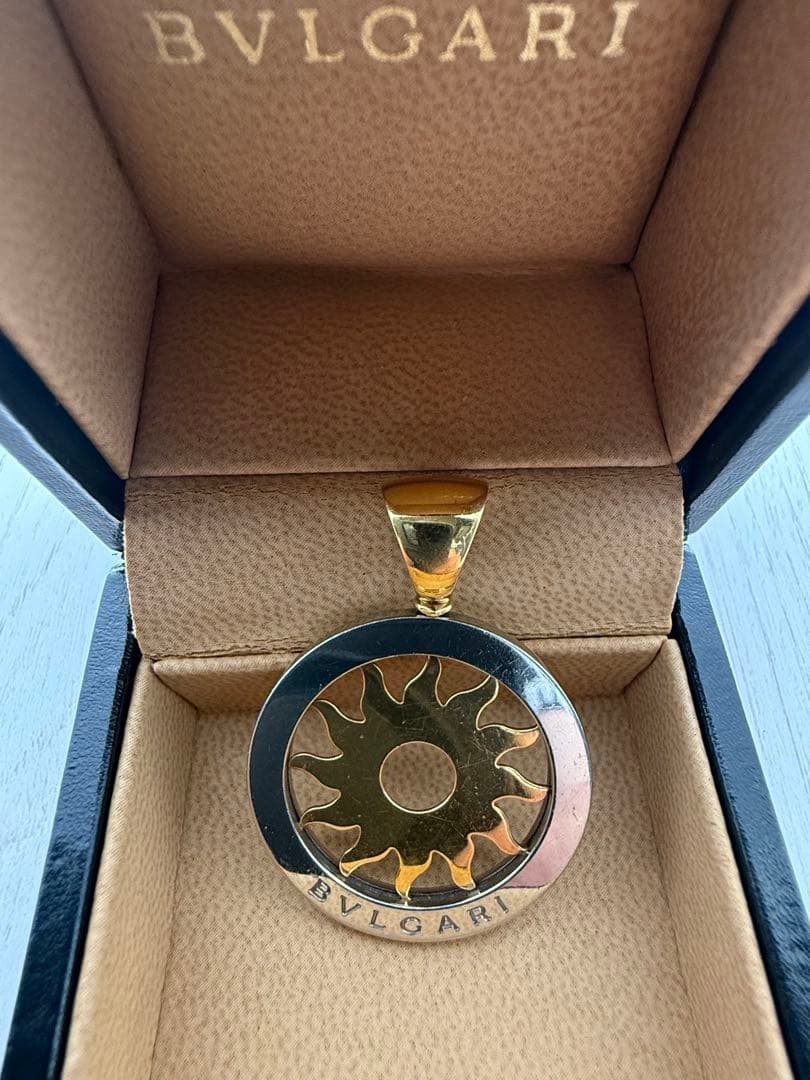 BVLGARI スチールとゴールド ペンダント