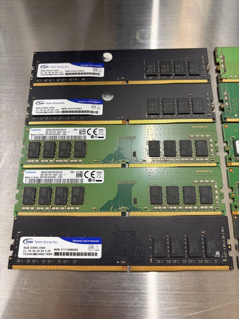 DDR4 2400 8GB デスクトップ用 メモリ 10枚 合計80GB