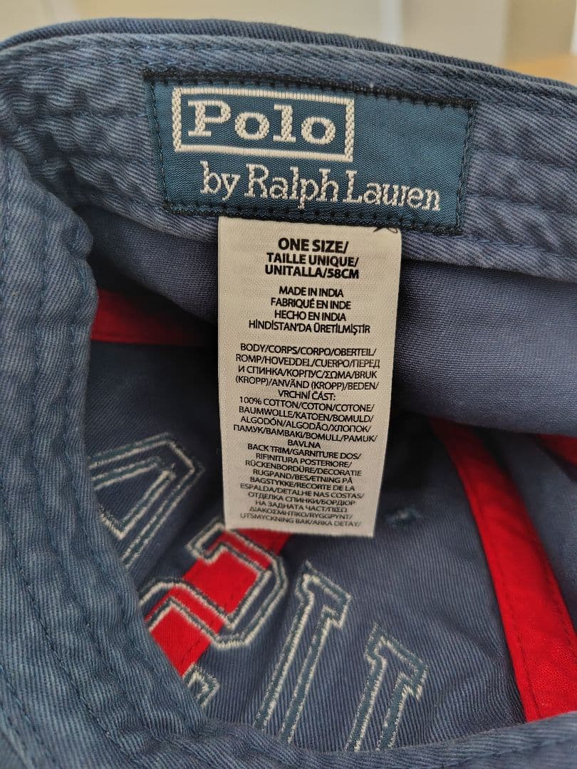 Polo RalphLauren USA ベースボールキャップ ブルー キャップ