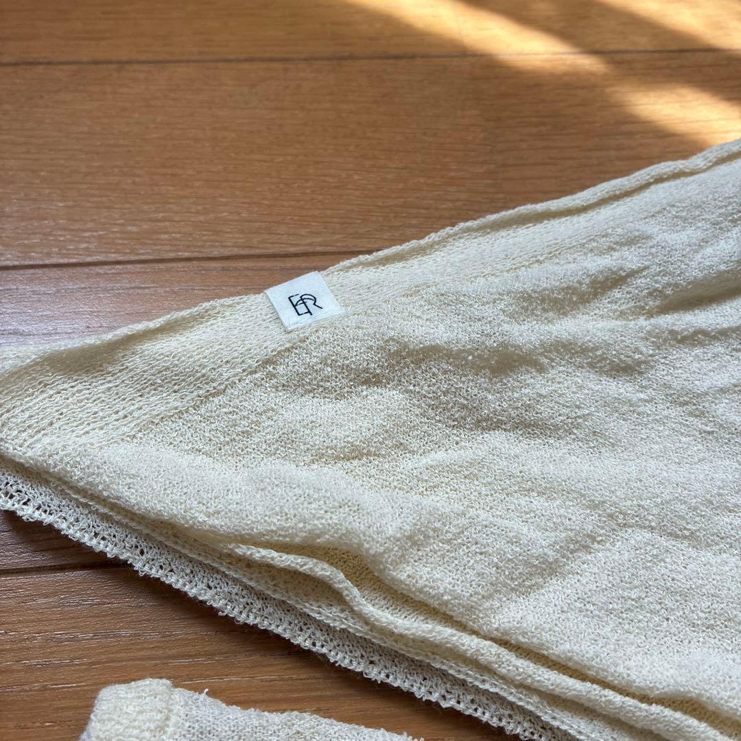 ETRE TOKYO ハーフスリーブブークレニットカーディガン