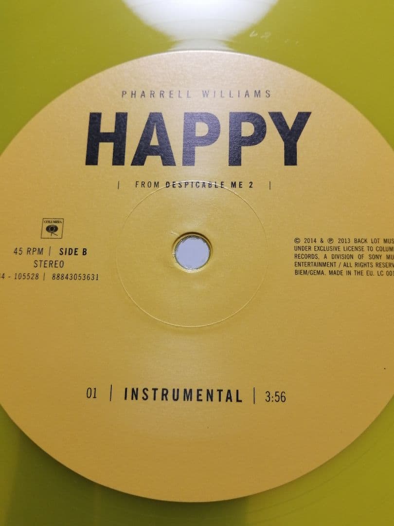 【 EUオリジナル盤 】PHARREL WILLIAMS HAPPY