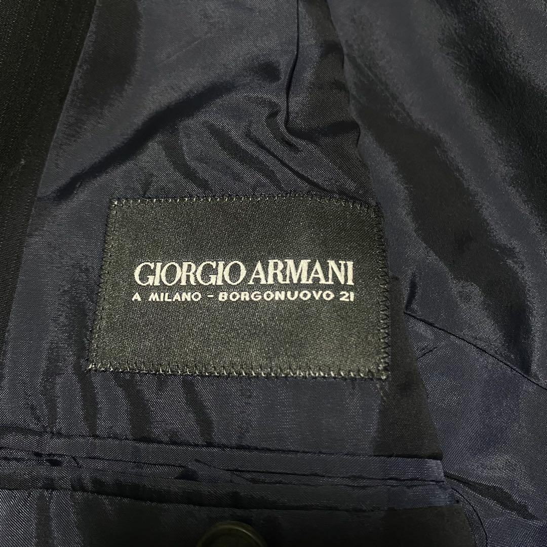 Giorgio Armani ダブルブレストジャケット ブラック　ウール　シルク