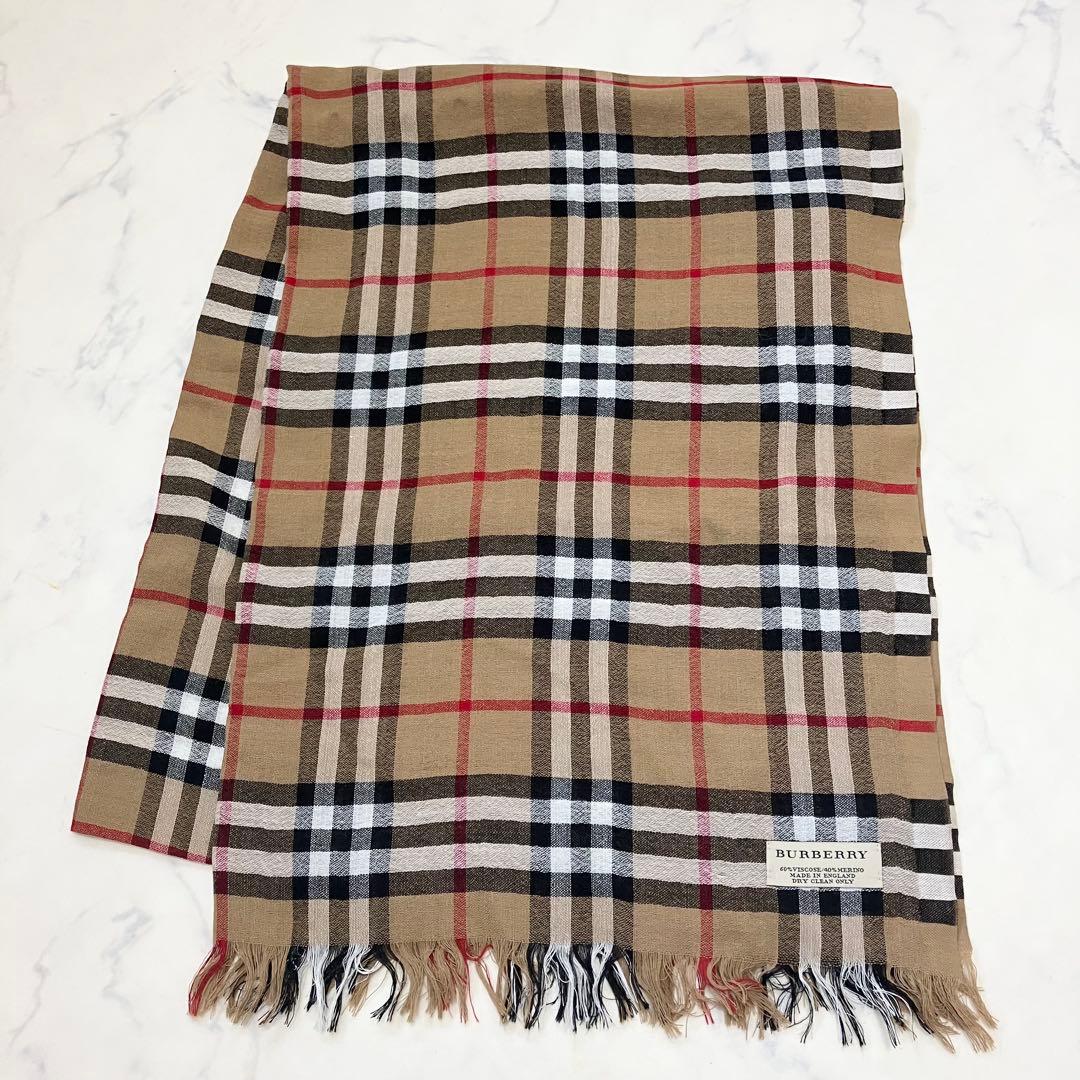 BURBERRY✨バーバリー 大判ストール　ノバチェック　マフラー