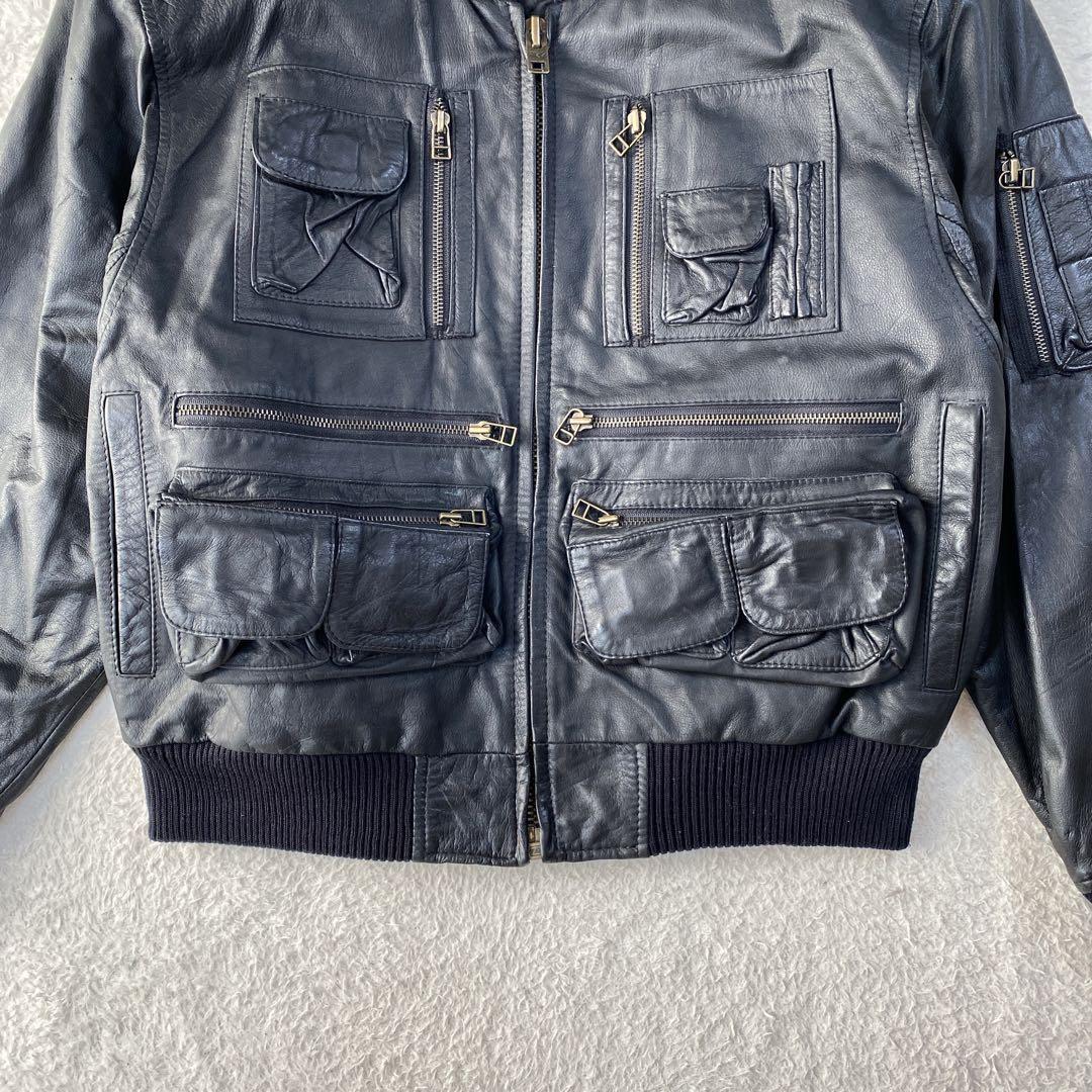 90s vintage leather jacket A-2 G-1　牛革　M