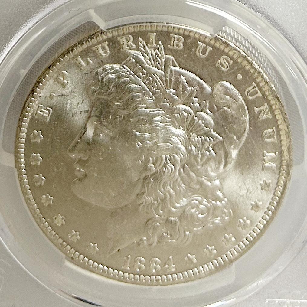 1884年 MORGAN SILVER DOLLAR アメリカPCGS MS63