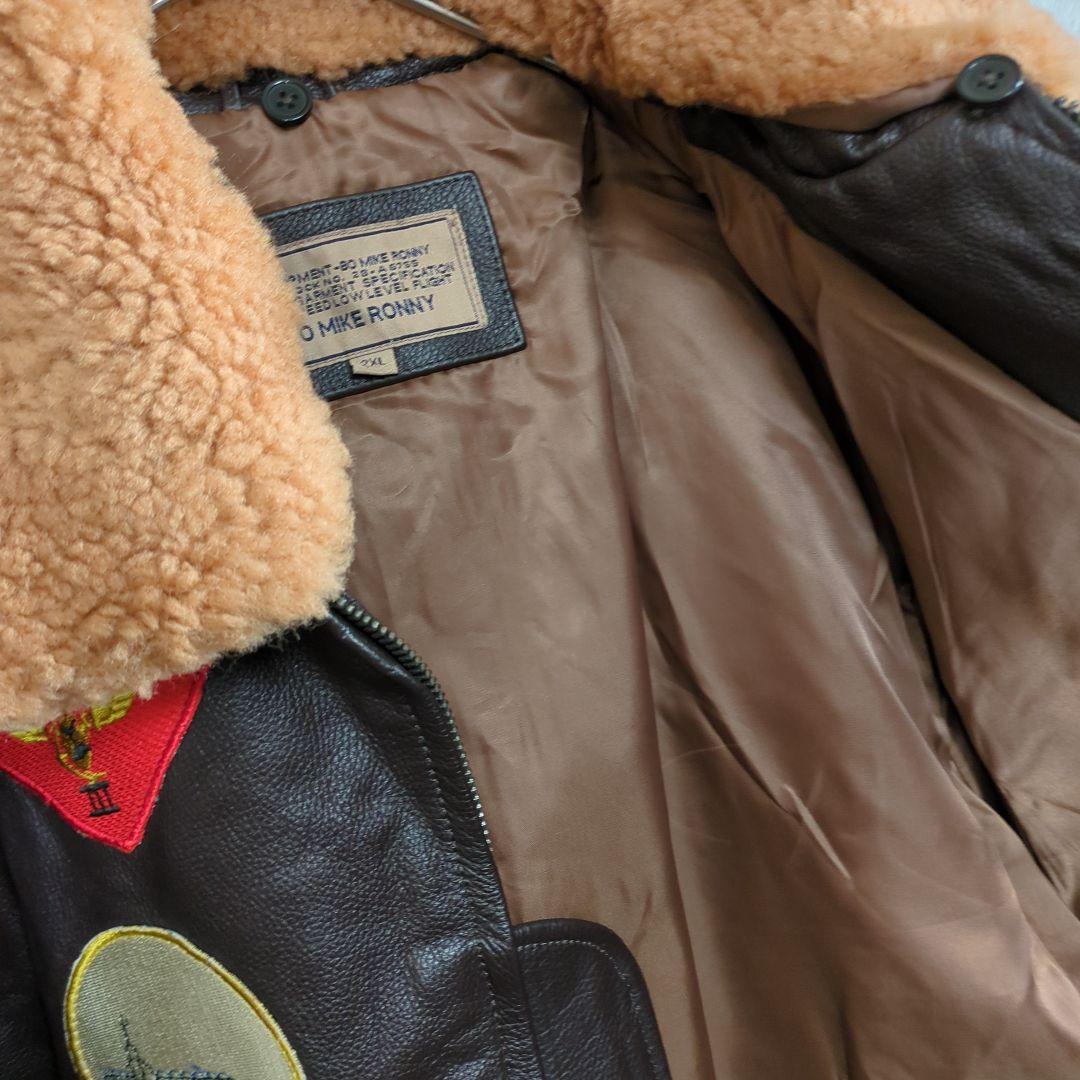 【90~00s】本皮革刺繍G-1トップガンLeatherFlightJacket