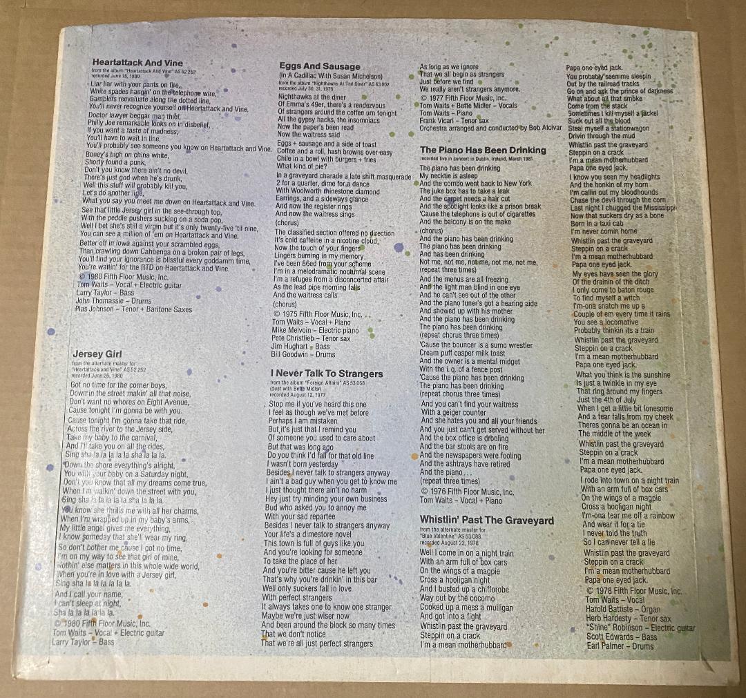 Tom Waits - Bounced Checks ドイツ盤レアLP