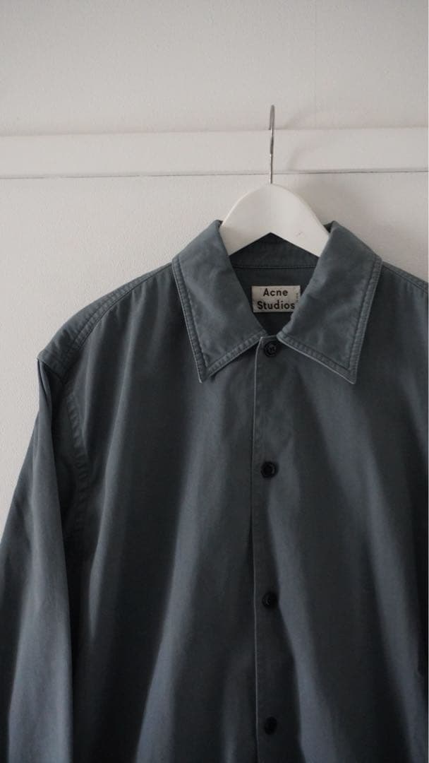 Acne Studios コットン ビッグシャツ ブルーグレー 44