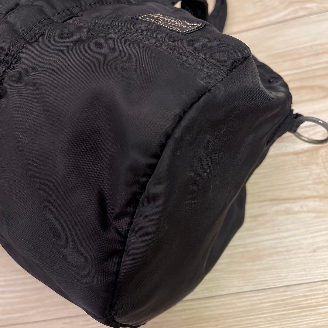 PORTER タンカー ドラム ボストンバッグ 黒 ショルダー付