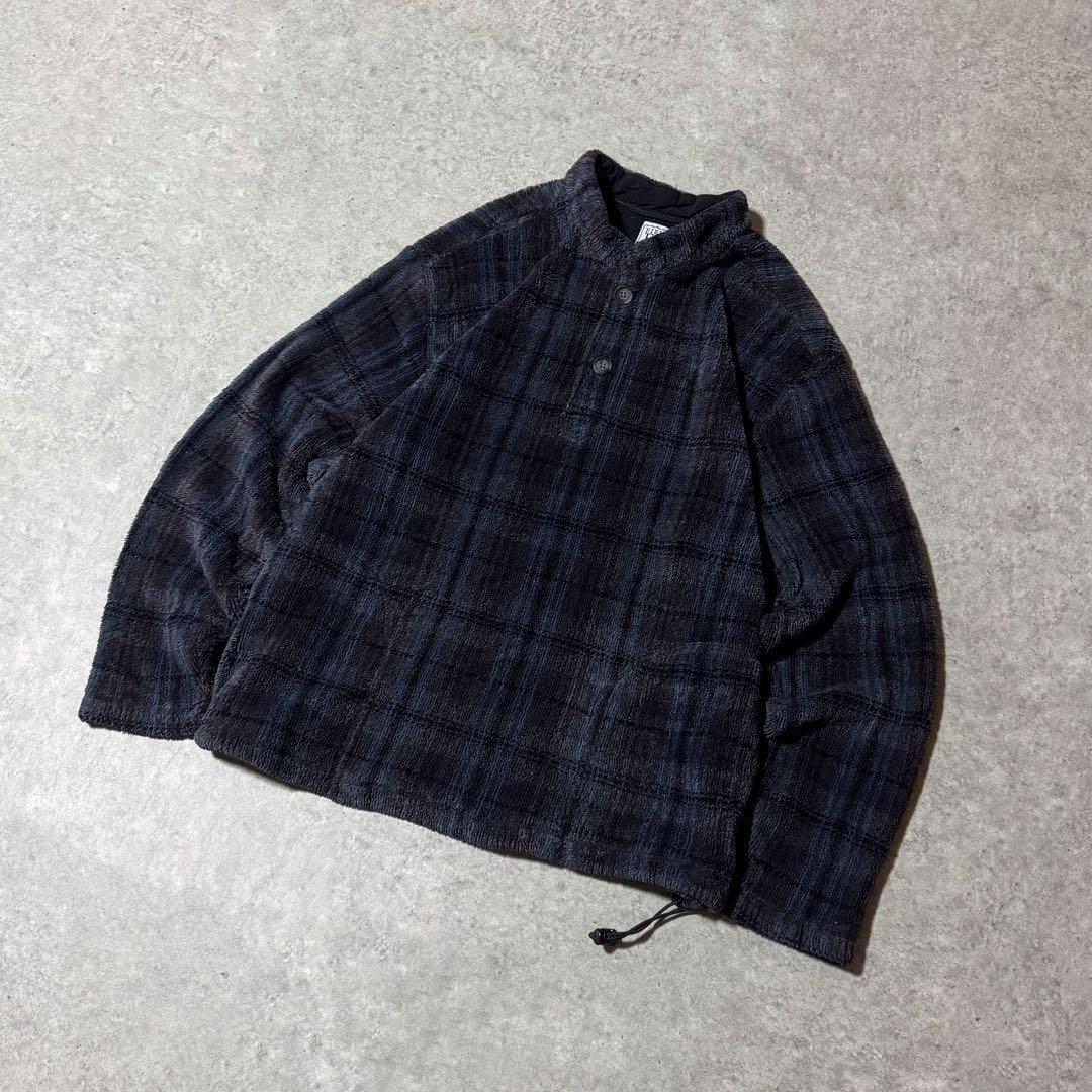 90s USA製 FIELD GEAR ヘンリーネックフリース プルオーバー L