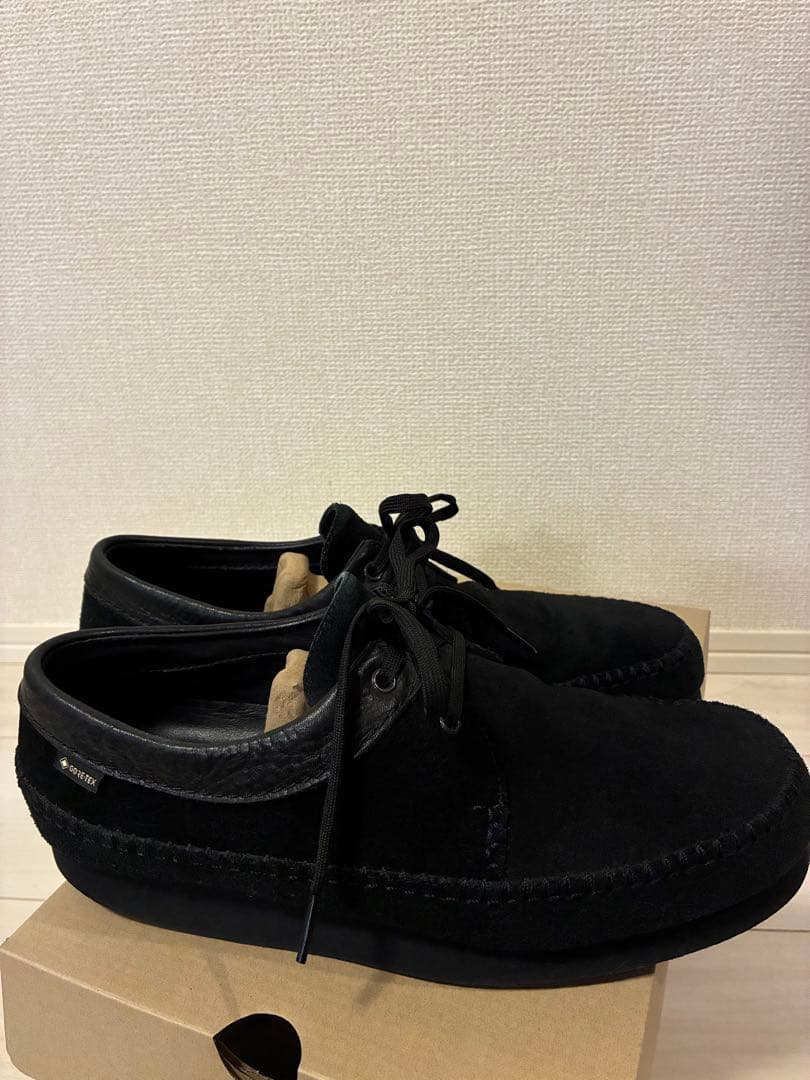 靴 Clarks Weaver GTX Black Sde BLACK