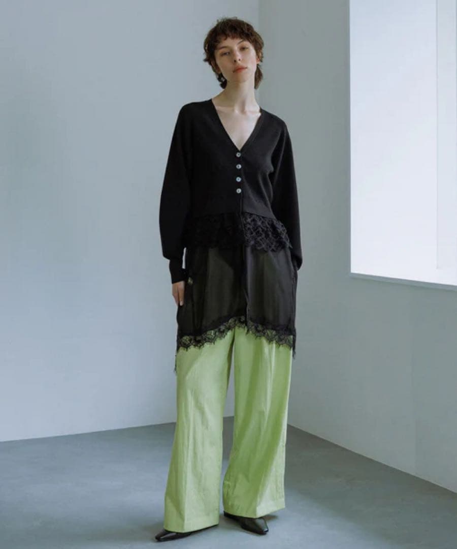 ADAME ET ROPE FEMME / バテンレースコンビニットカーディガン