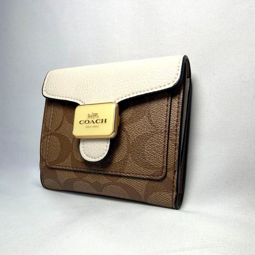 COACH 二つ折り財布 シグネチャー 新品 レディース コンパクト 人気