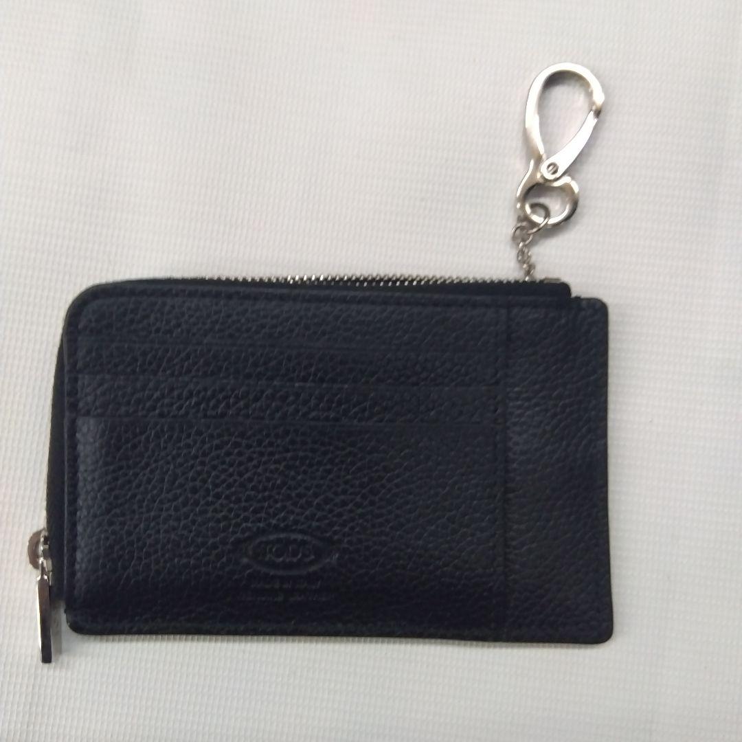 DMTOD'S ブラック レザー カードケース