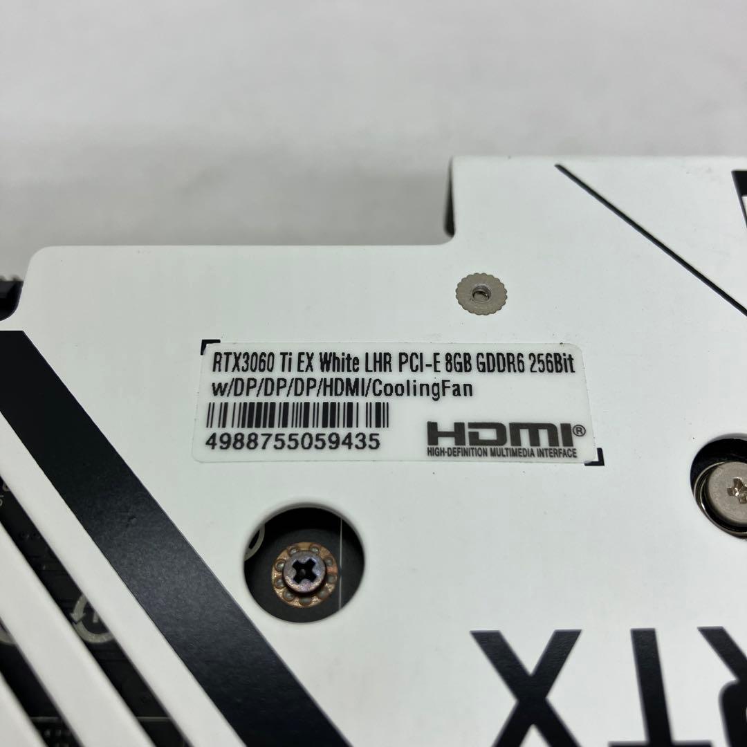 グラフィックボード・グラボ・ビデオカード GALAKURO GK-RTX3060Ti-E8GB/WHITE/LHR 164