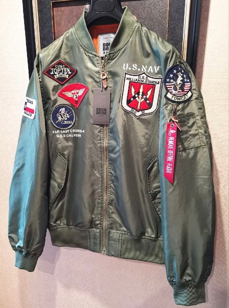 MA-1 フライトジャケット ワッペン カーキ