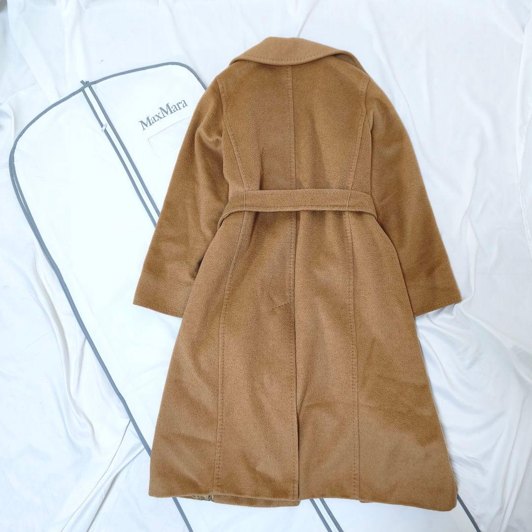 美品✨マックスマーラ 白タグ キャメル100% マニュエラ ベルテッドコート