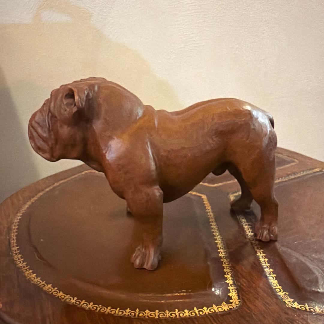 希少 USA製 Red Mill ブルドッグ 樹脂オブジェ ヴィンテージ 犬