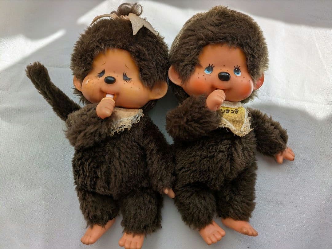 昭和 　初代 ふた子のモンチッチ 当時物 1970年代 セキグチ 初期モンチッチ