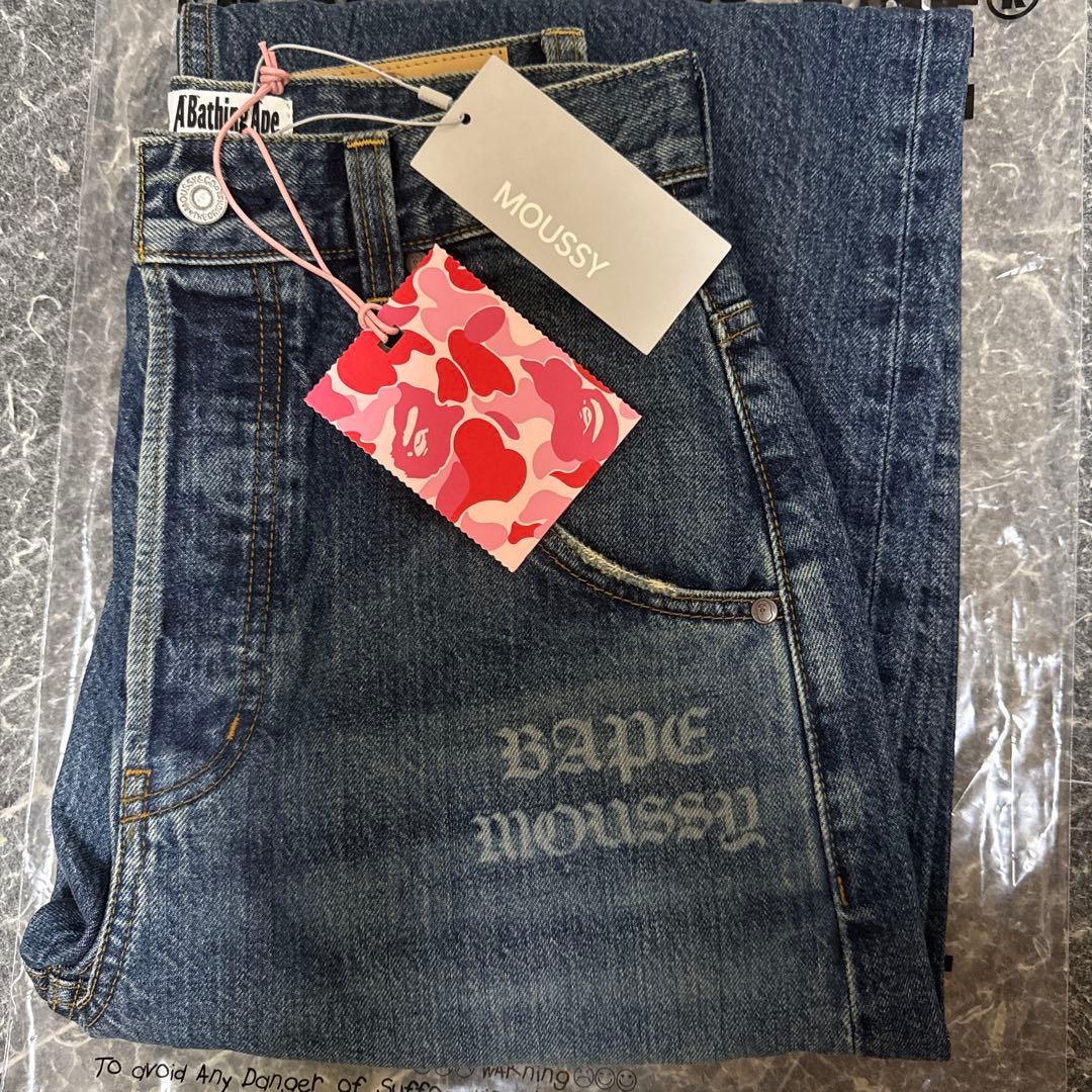 A BATHING APE MOUSSY BPMS CURVE ストレート XS