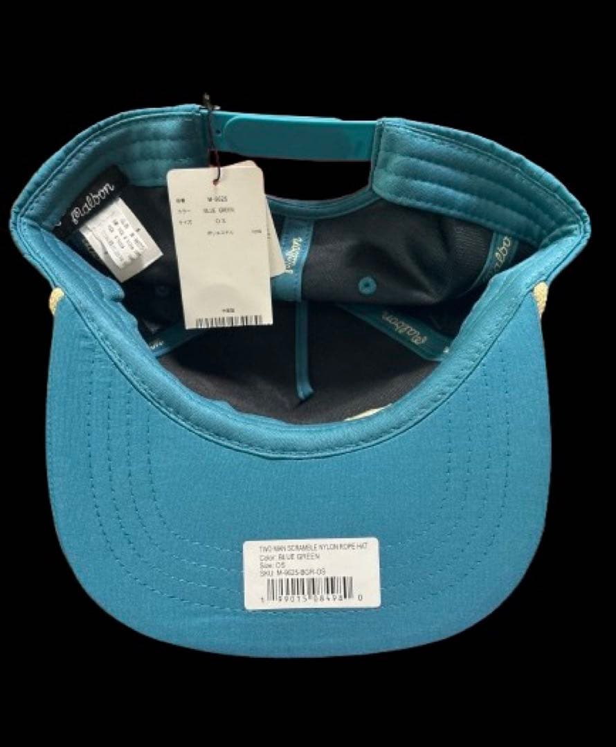 【未使用タグ付き】Malbon Golf ターコイズ アジャスタブルキャップ