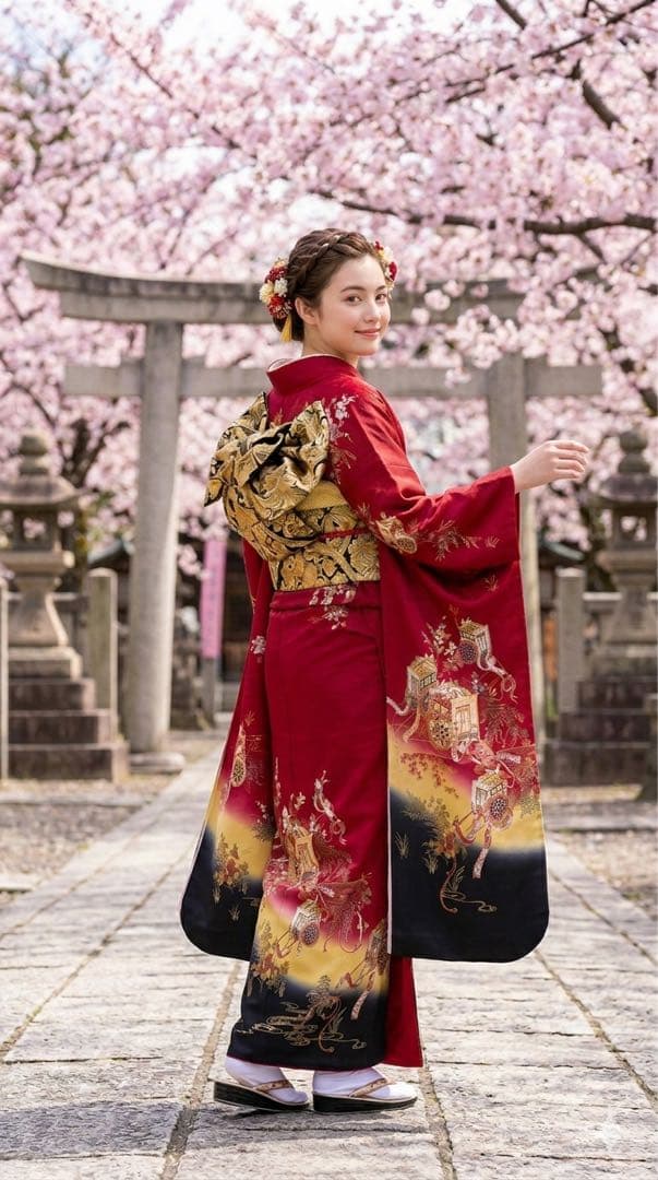 振袖のみ✨　長襦袢、フルセットはオプション✨フルセットに変更可能です✨