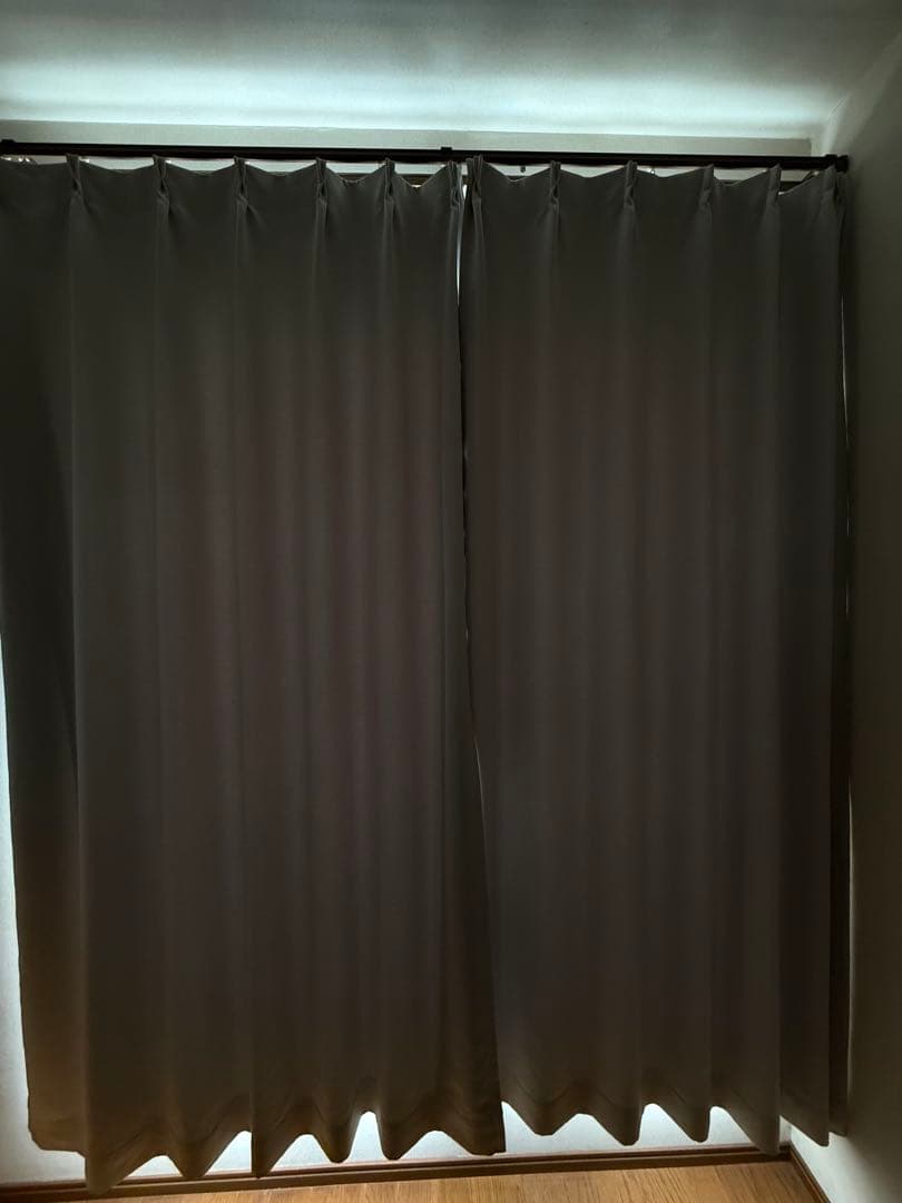【遮光1級】カーテン　掃き出し窓用　レースカーテン付
