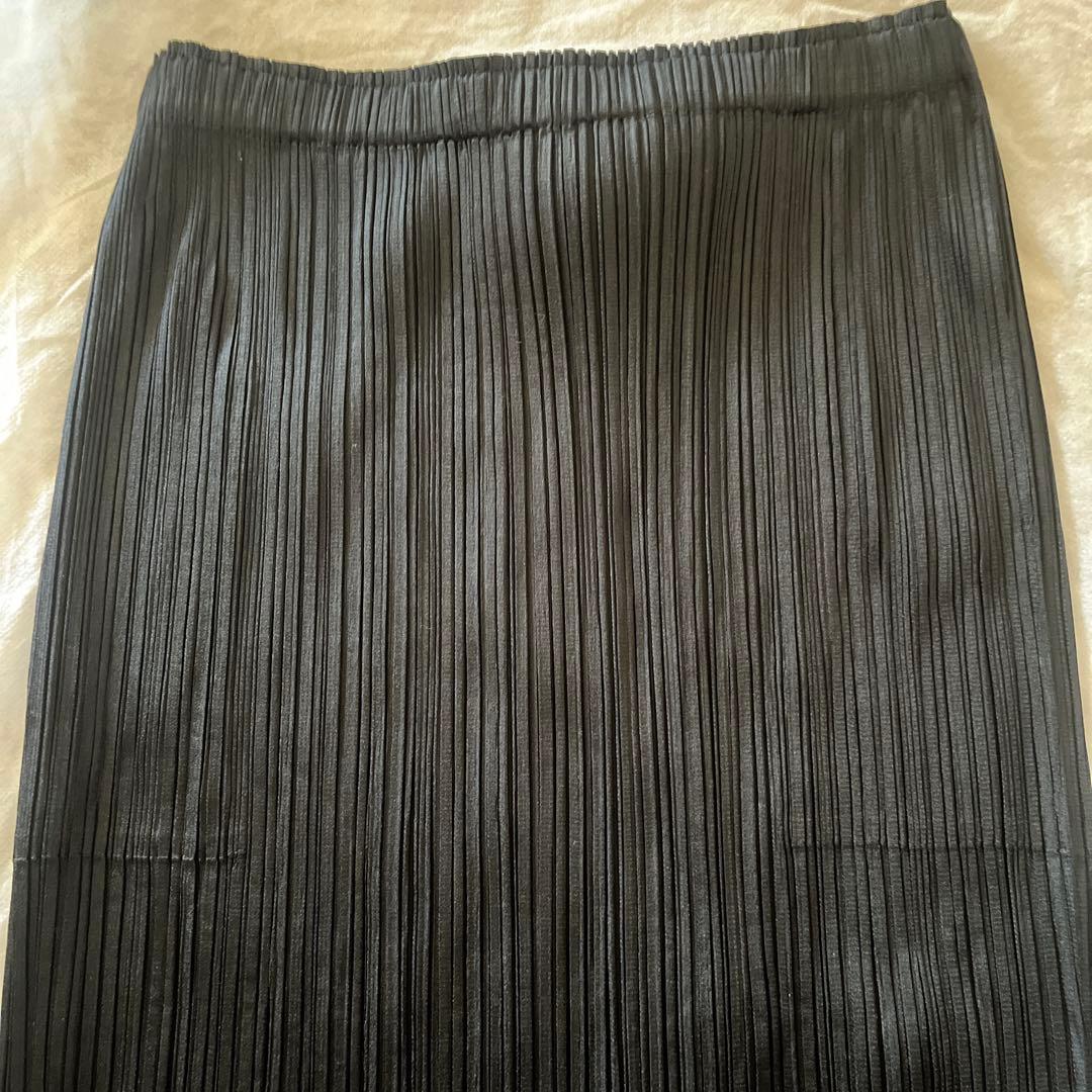【未使用】PLEATS PLEASE ISSEY MIYAKE黒スカートフリンジ