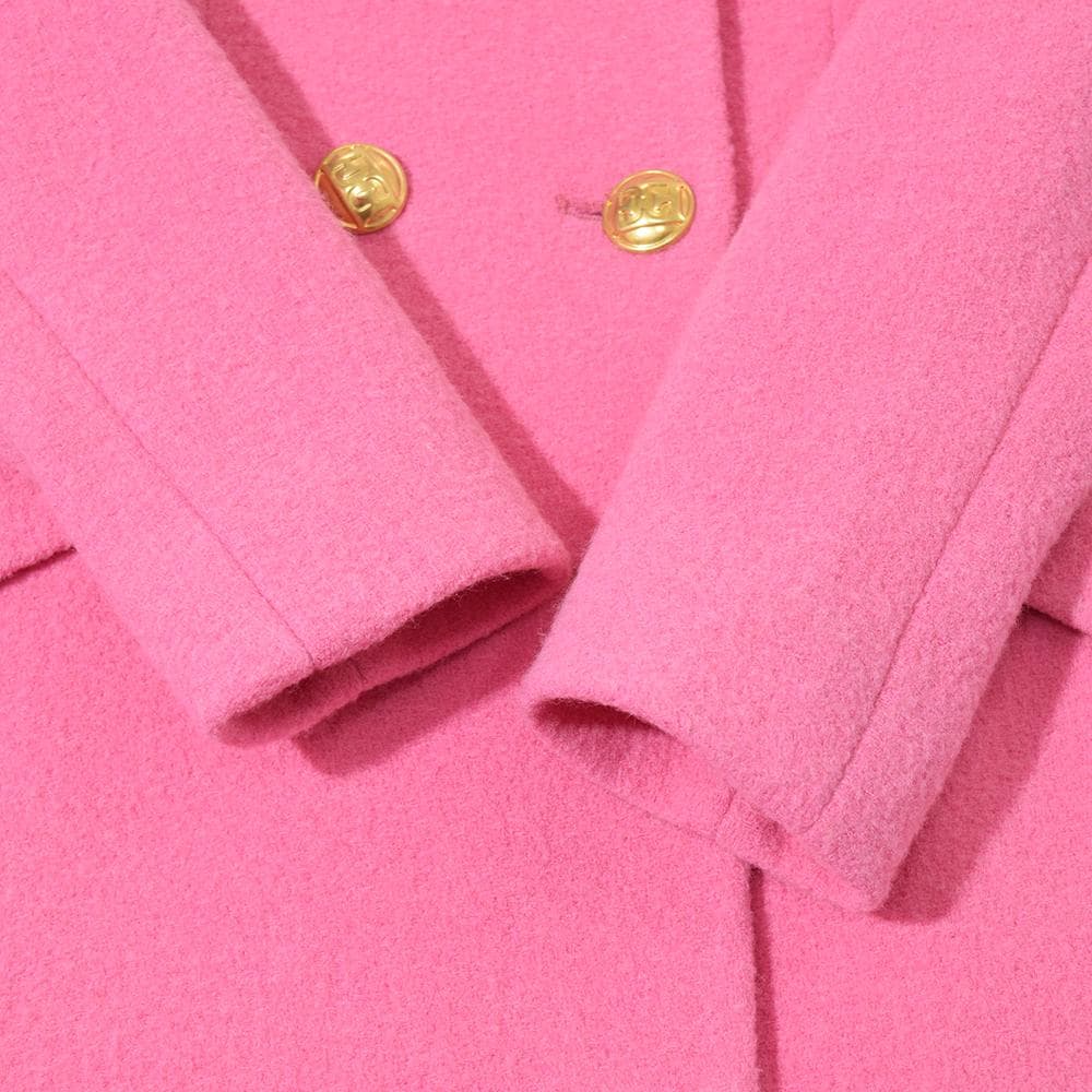 定価28万円 エスカーダ ESCADA 金ボタン ダブルジャケット 32 ピンク