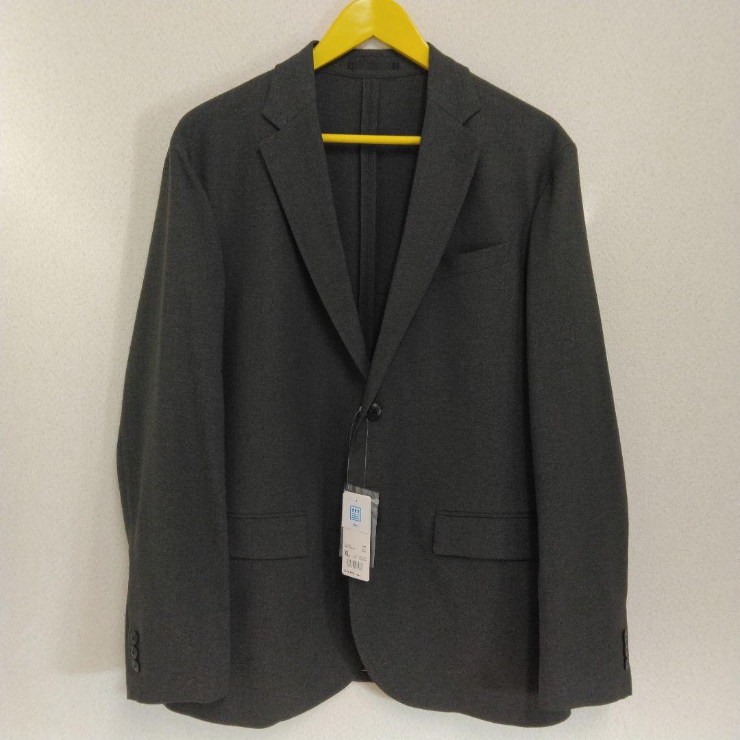 Uniqlo 感動ジャケット ウールライク セットアップ ダークグレー XL