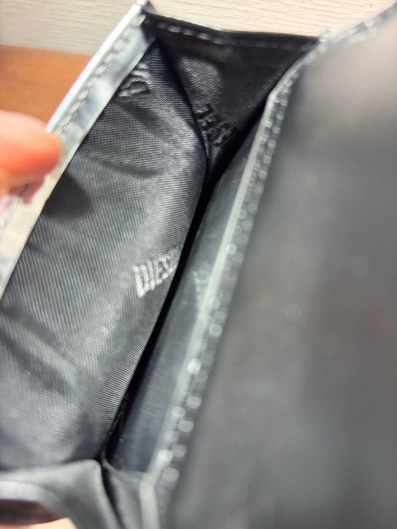 DIESEL シルバー三つ折り財布