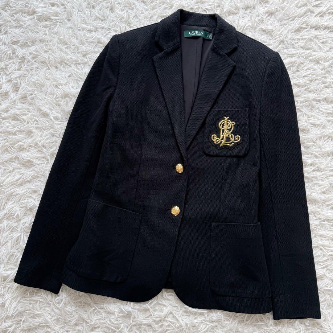LAUREN RALPH LAUREN テーラージャケット ブラック 金ボタンS