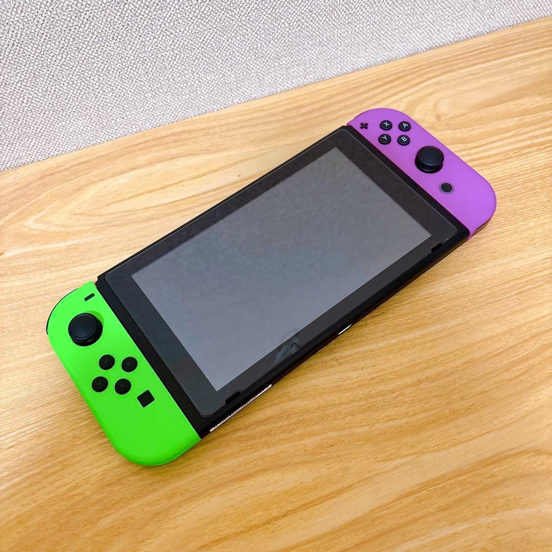 【未使用に近い】バッテリー強化版 Switch ネオングリーン ネオンパープル