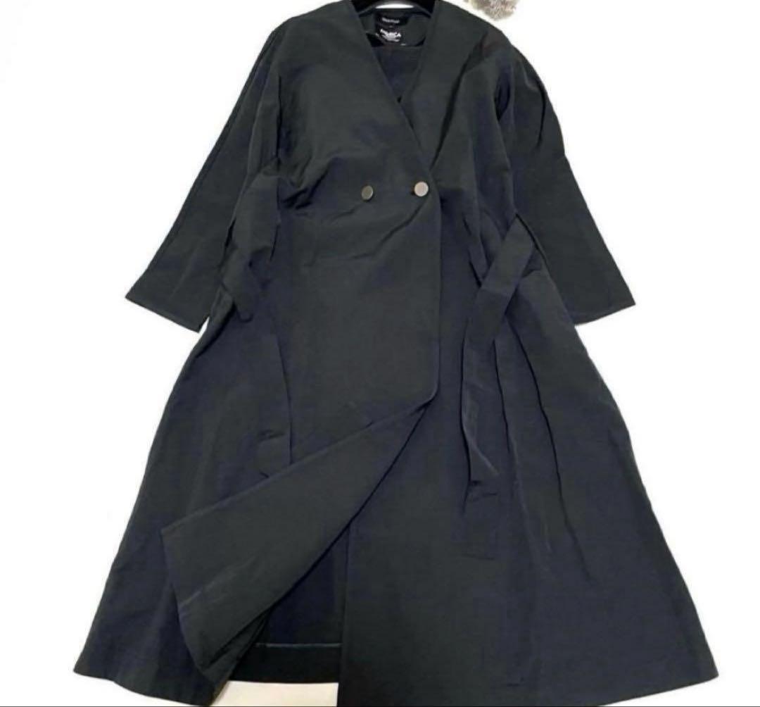 【新品同様】アンタイトル UNTITLED トレンチコート サイズ1 ブラック