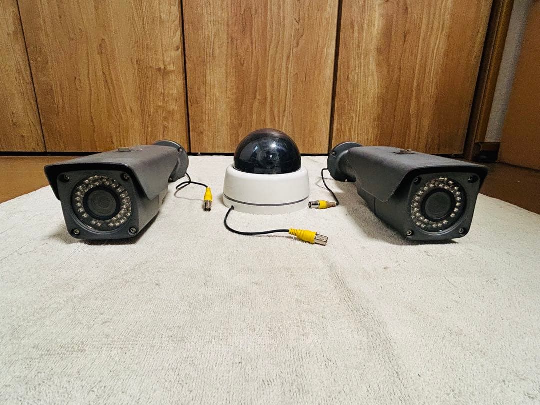 【高画質】フルHD防犯カメラ一式セット(レコーダー カメラ3台 電源ユニット)