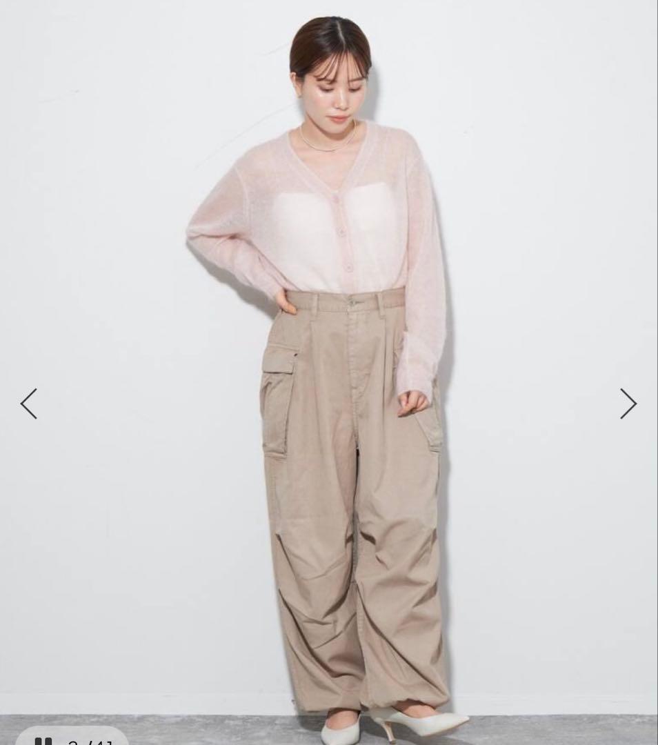 plage Mohair Sheer Knit カーディガン