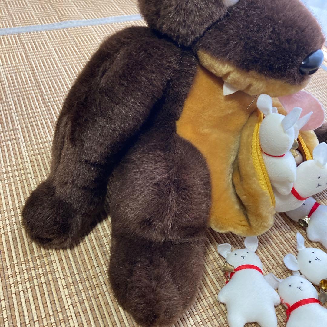 フ*ラ様 おおかみとしちひきのこやぎ ぬいぐるみ オオカミと七匹のコヤギ　レトロ