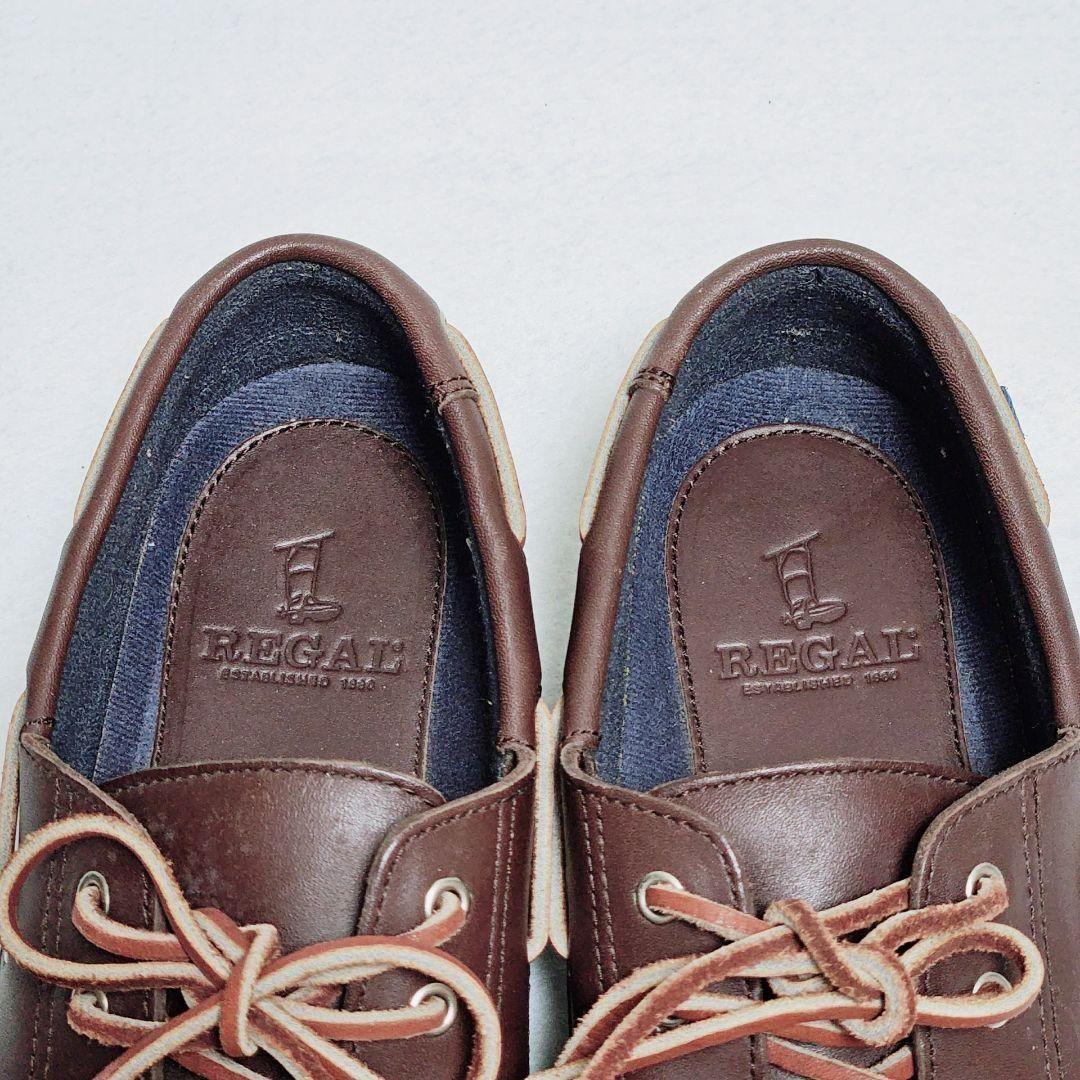 美品♥ REGAL リーガル【25.0】レザー デッキシューズ JJ34AC