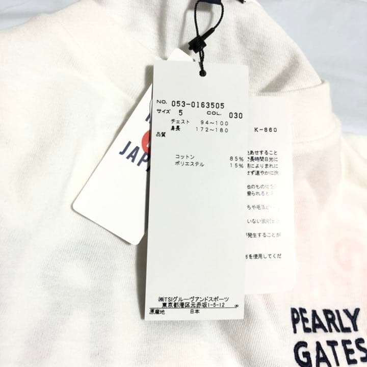 PEARLY GATES  パーリーゲイツ　Tシャツ　サイズ5