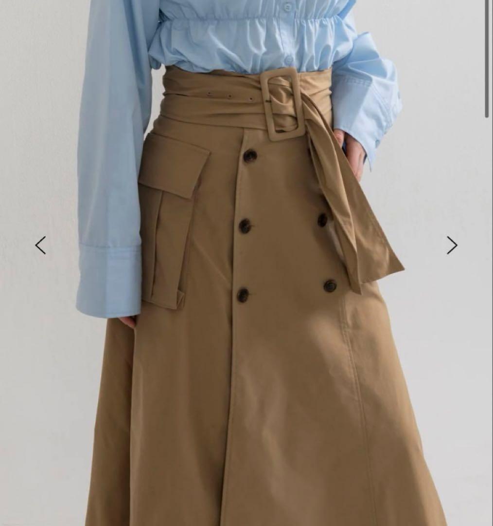 スカート RANCLIC Slit cargo trench skirt