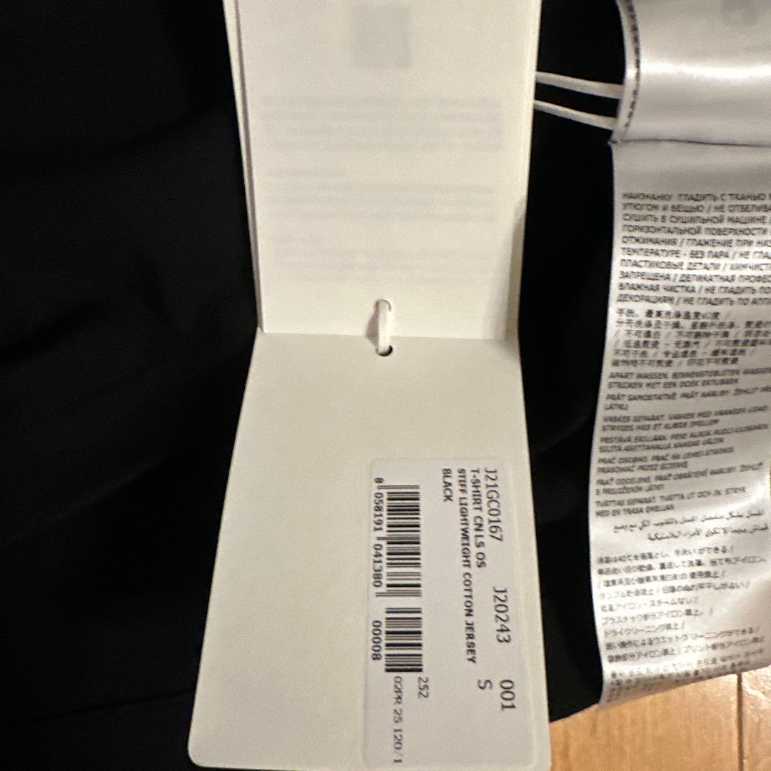 JIL SANDER ブラック ロングスリーブ Tシャツ