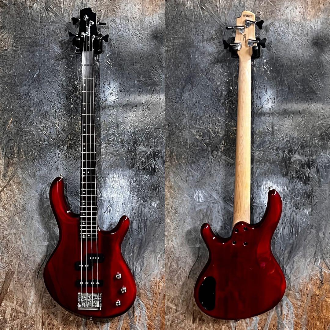 【弦新品】Cort Actionエレキベース シースルーレッド 管BA