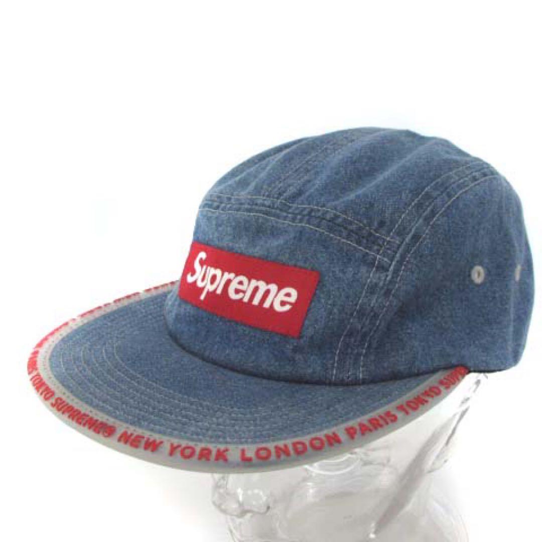 【新品未使用】SUPREME デニムキャップ 正規品ワールドワイドバイザーテープ