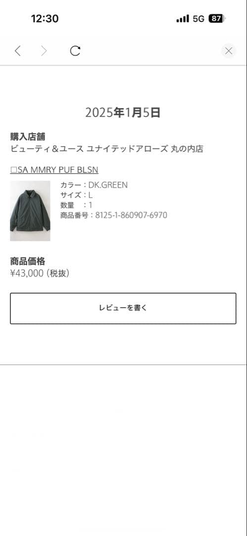 【ほほ新品】70%OFF Steven Alan /ユナイテッドアローズ　L