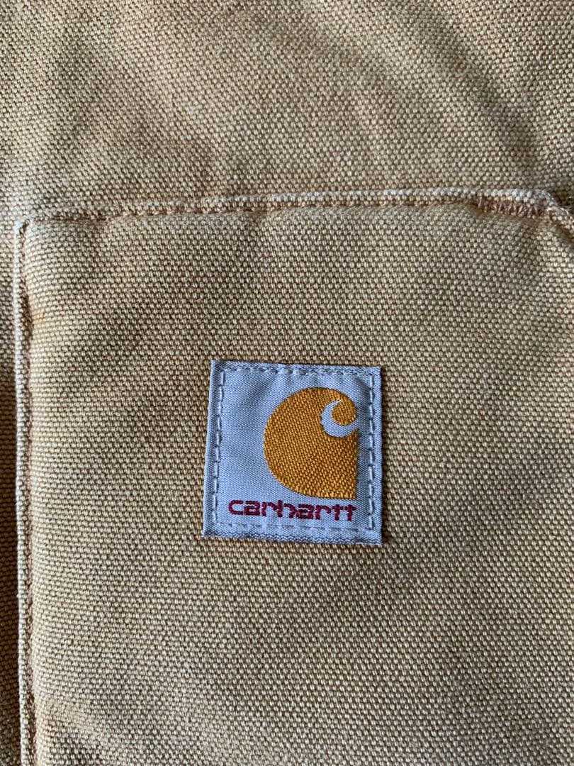 00s XL carhartt ダック ベスト キルティング V01 ブラウン