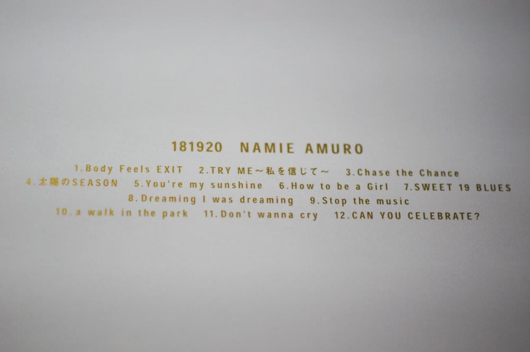 DVD-audio(ハイレゾ) Namie Amuro 181920(帯付き)