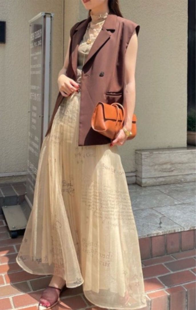 AMERI Sサイズ HOROSCOPE SHEER PLEATS SKIRT